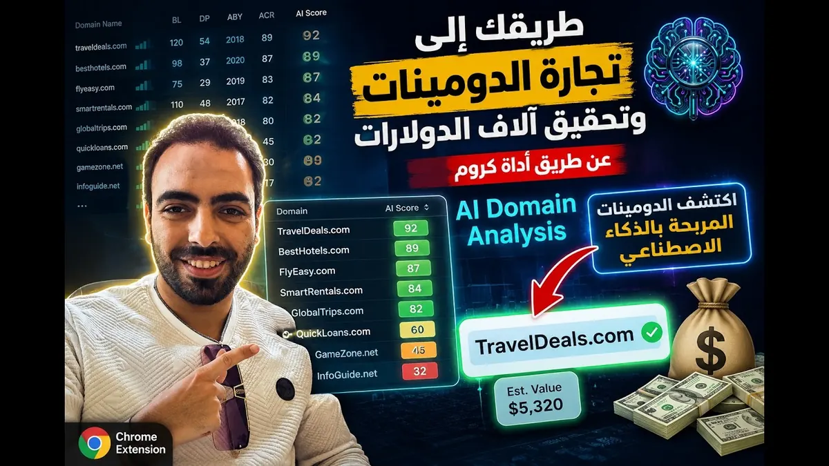 Domain Ai Analyzer — تحليل الدومينات بالذكاء الاصطناعي، إضافة كروم